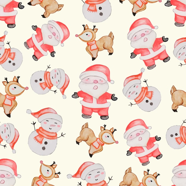 Vector happy christmas seamless pattern backgrounds