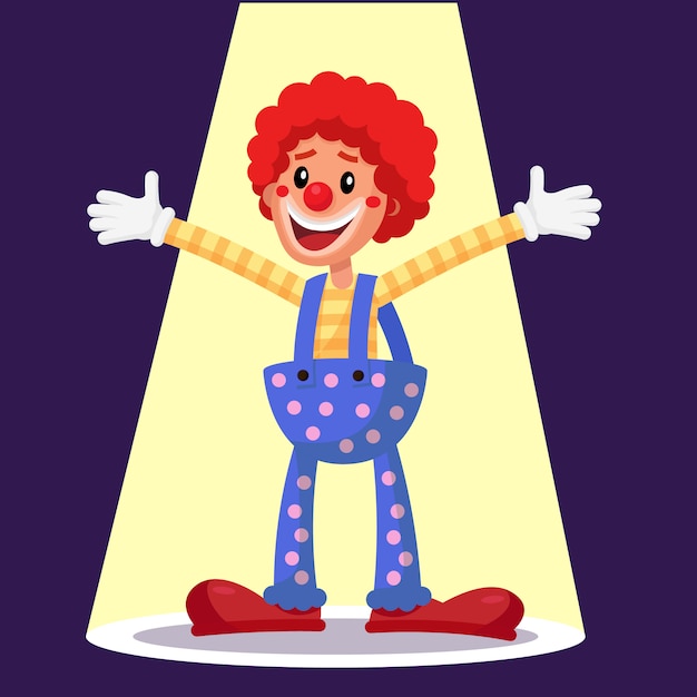 Vector happy clown.