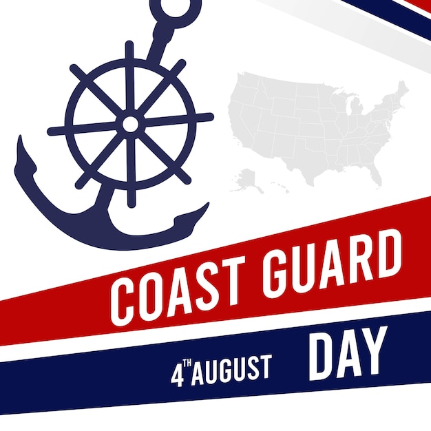 Happy coast guard day template