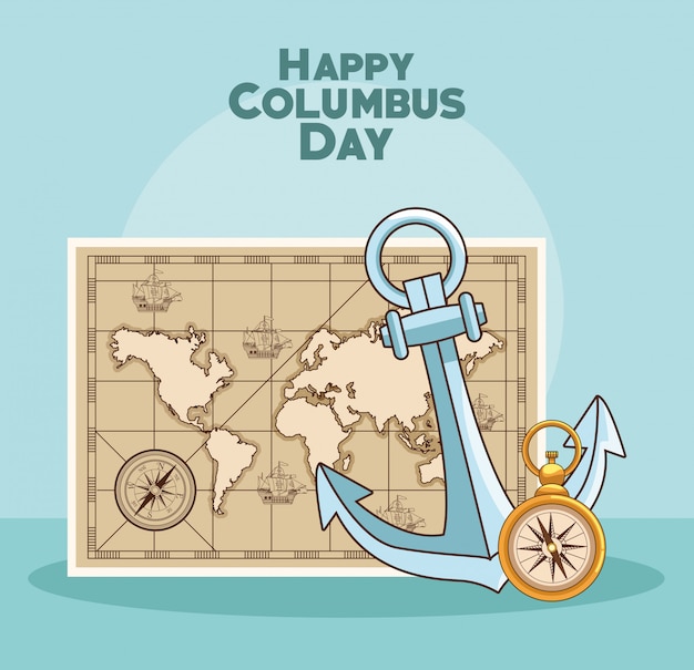 Happy columbus day design