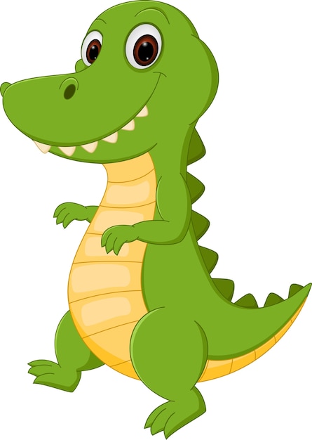 Happy Crocodile cartoon 