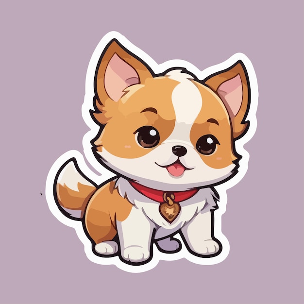 Happy cute dog vector image