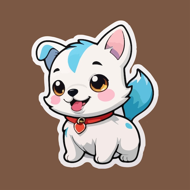 Happy cute dog vector image