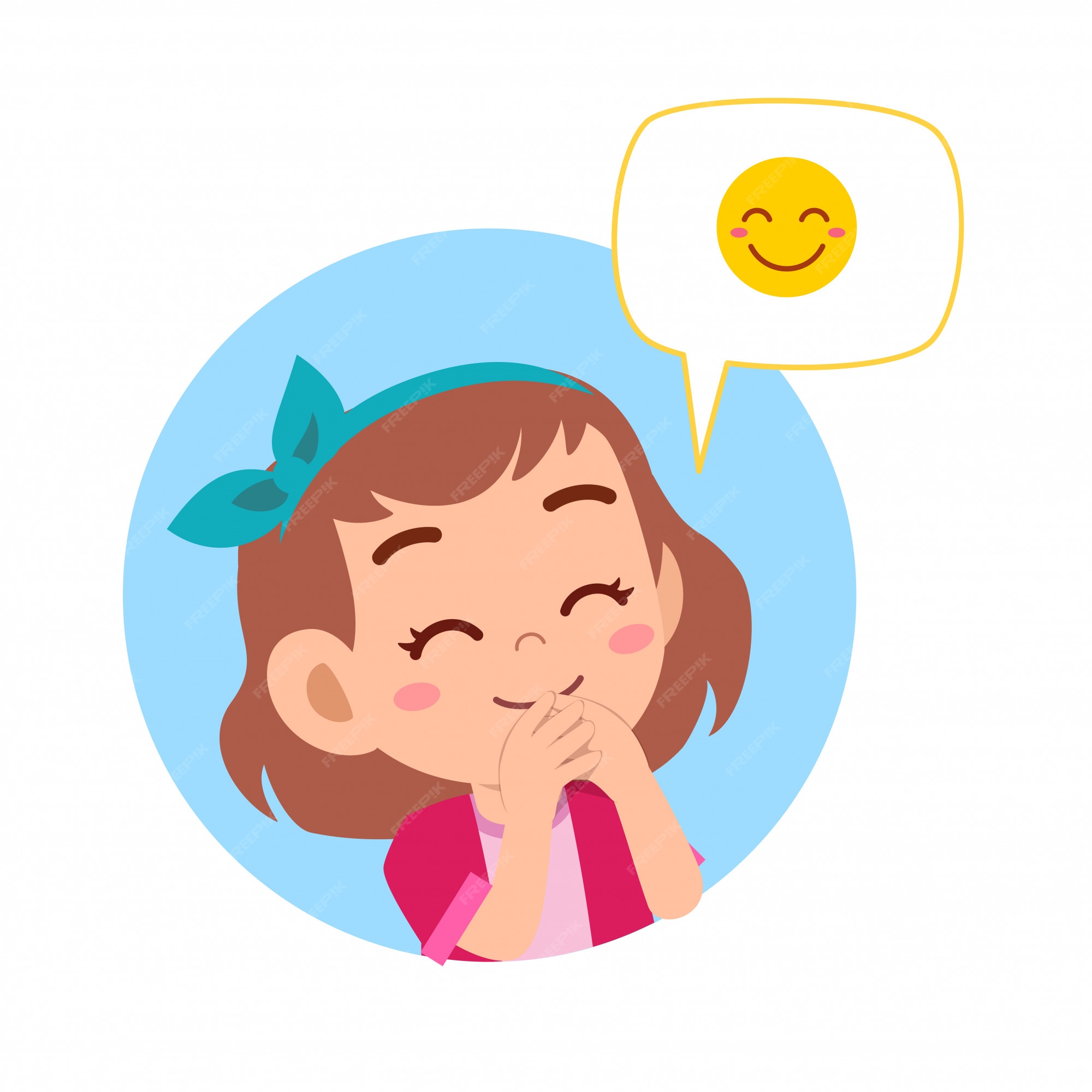 Happy Cute Kid Girl Drawing with Cheerful Expression 1759800 Vector Art at  Vecteezy