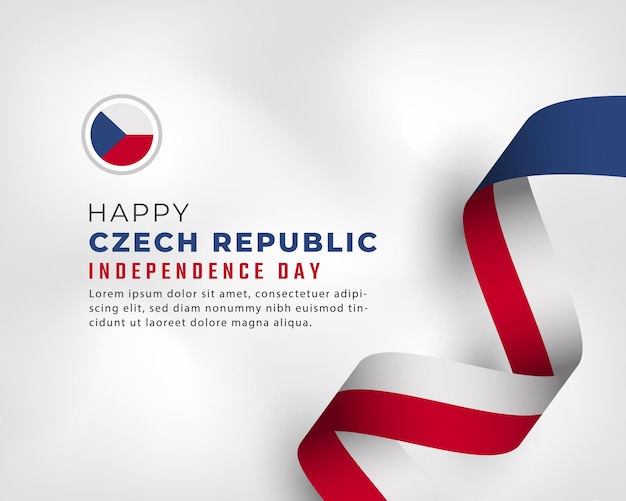 Happy czech republic independence day october 28th celebration vector for poster banner advertising