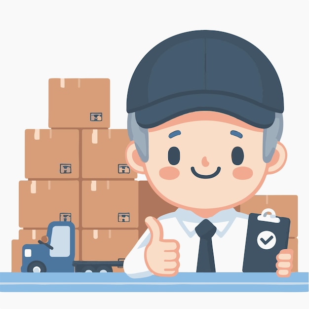 happy delivery man