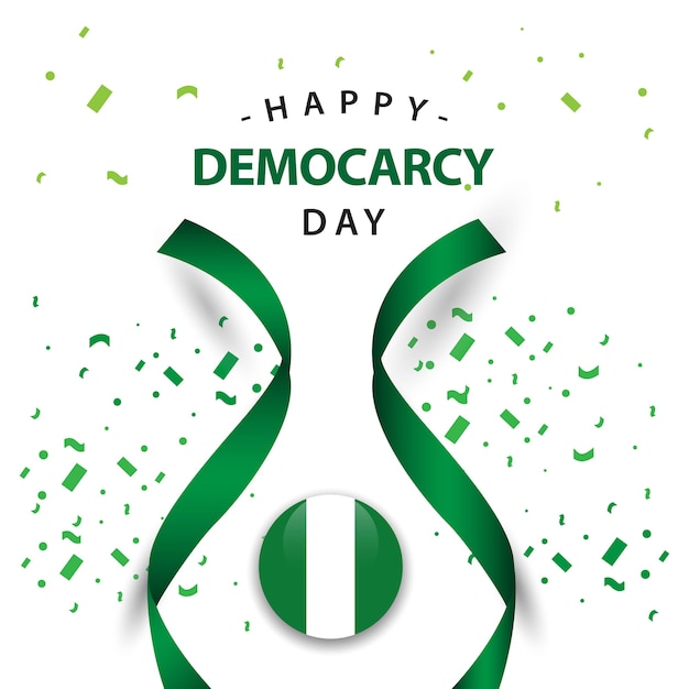 Happy democracy day vector template design
