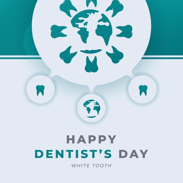 Vector happy dentist's day celebration vector design illustration for background poster banner advertising