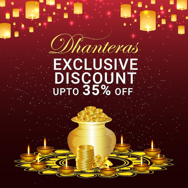 행복한 Dhanteras 디자인