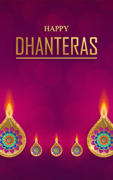 Happy dhanteras festival card