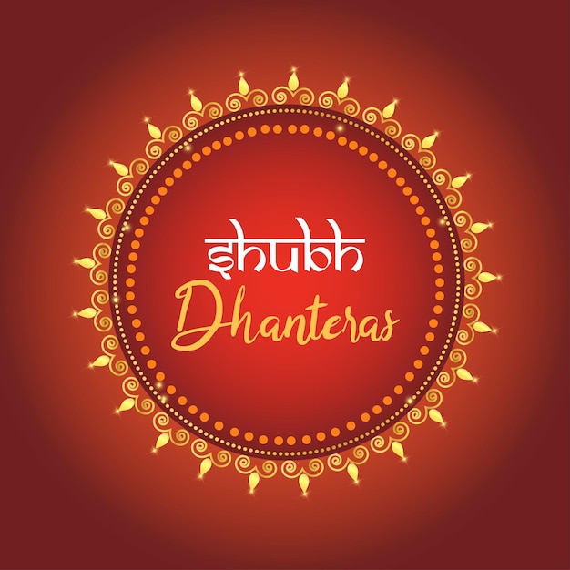 Happy Dhanteras Laxmi Puja Vector and illustration