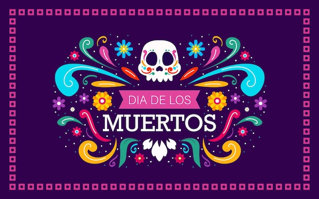 happy dia de muertos background