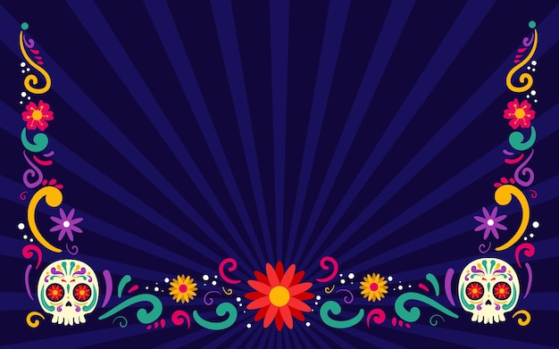 Happy Dia De Muertos Background