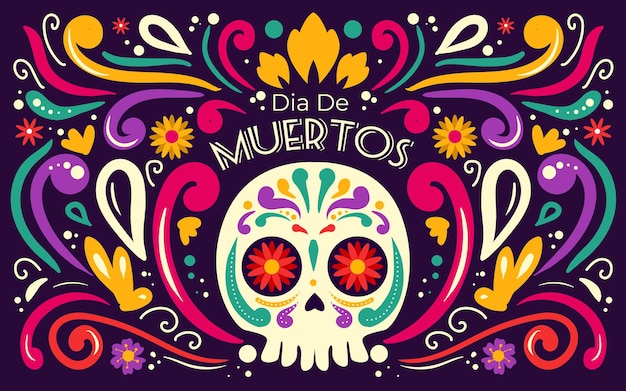 Happy dia de muertos background