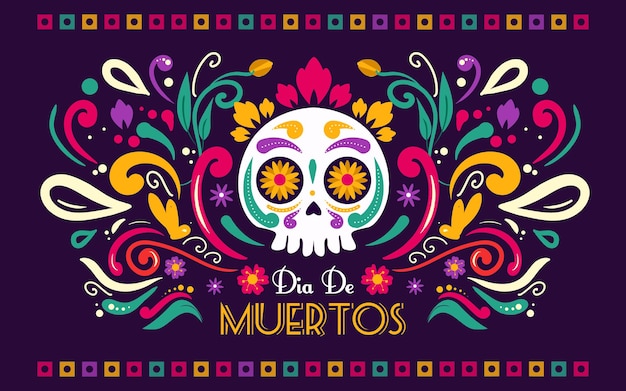 happy dia de muertos background