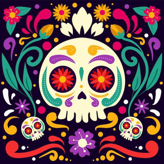 Happy Dia De Muertos イラスト