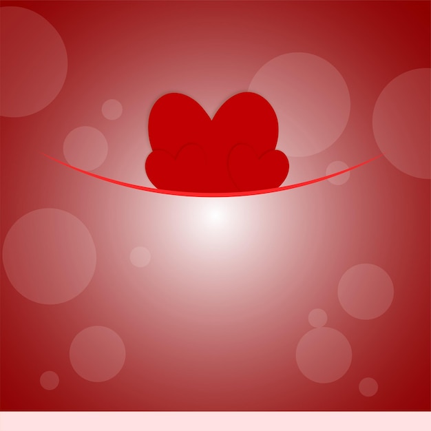 Happy dia dos namorados red hearts background social media design banner free vector