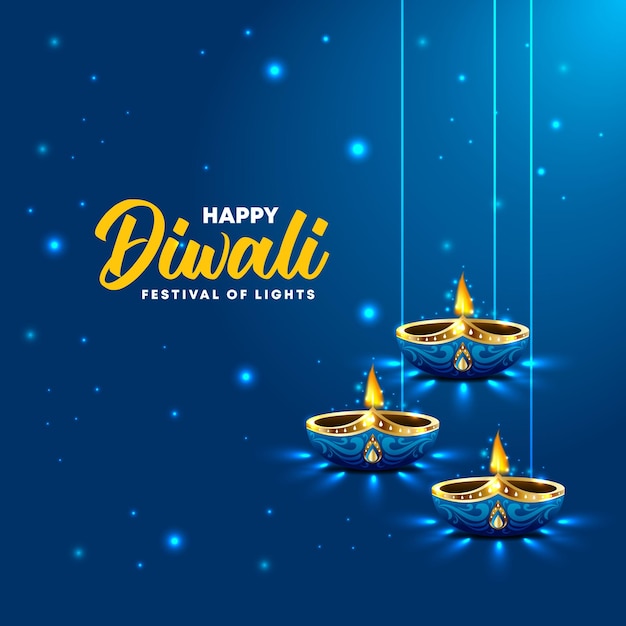 Happy Diwali Background l Баннер фестиваля Дивали l Элегантный дизайн баннера в социальных сетях Happy Diwali