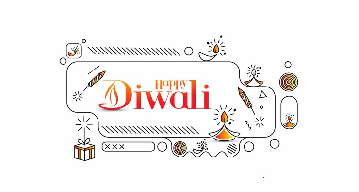 Vector happy diwali background, vector illustration.