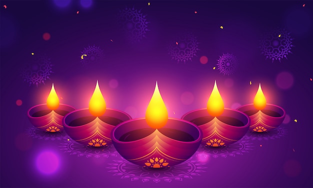 Vector happy diwali background.