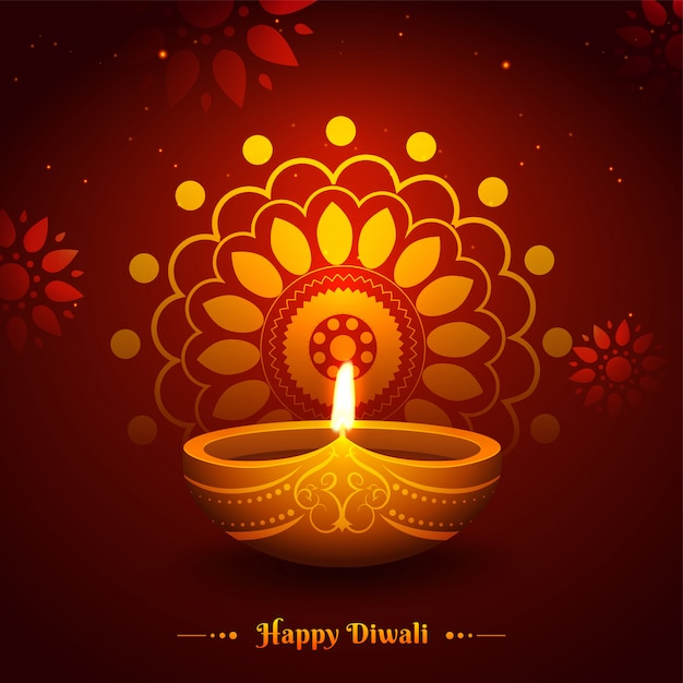 Vector happy diwali background.