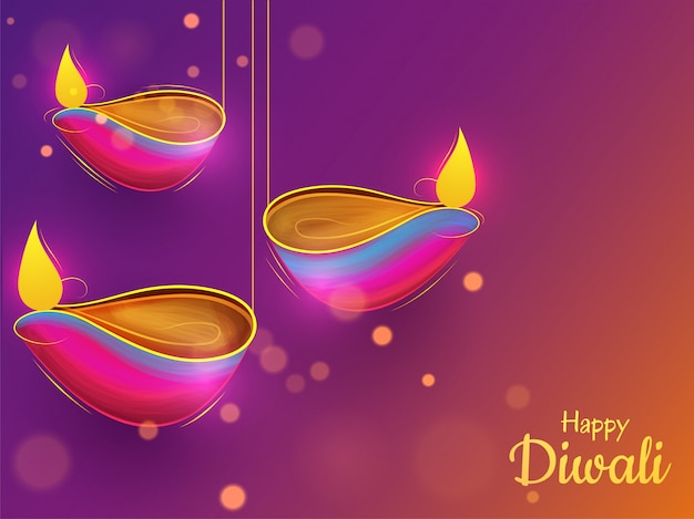 Happy diwali background.