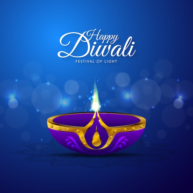 Vector happy diwali background