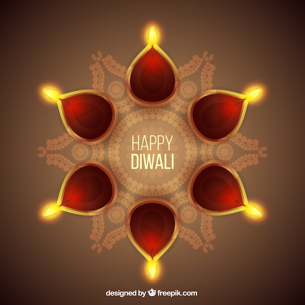 Vector happy diwali background