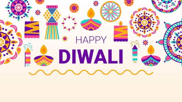 Vector happy diwali banner