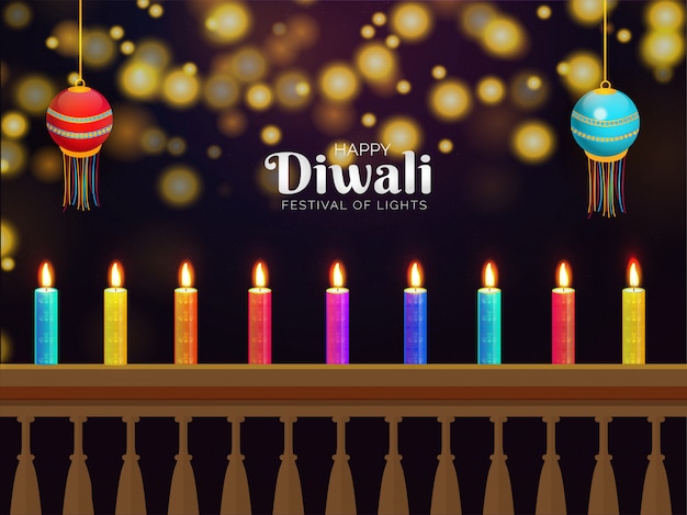 Happy diwali celebration background.