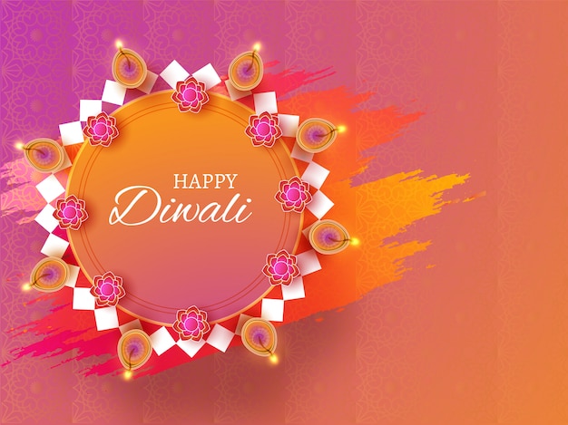 Happy diwali celebration background.