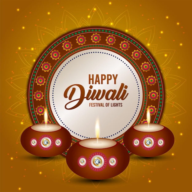 Happy diwali celebration background