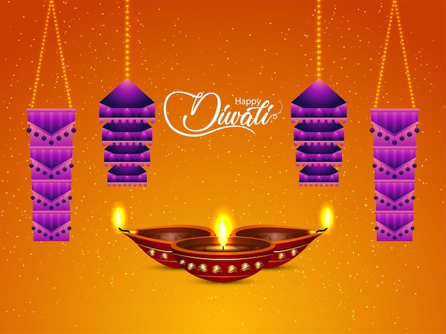 Happy diwali celebration background