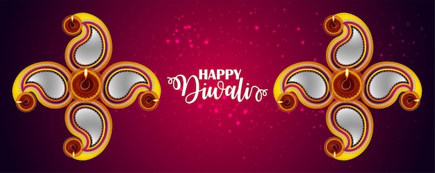 Happy diwali celebration banner