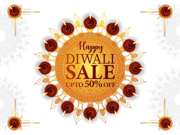 Happy diwali celebration card