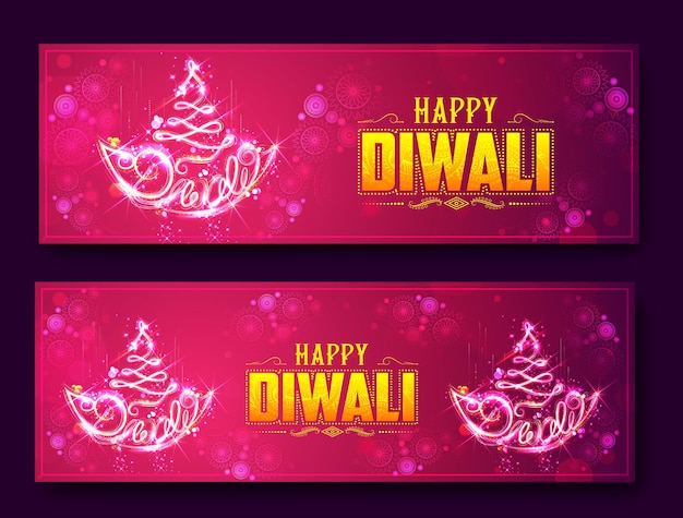 Vector happy diwali celebration greetings