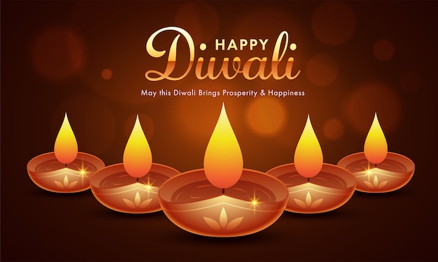 Illustrazione felice di concetto di diwali