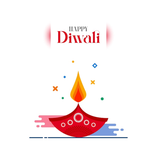 Happy diwali креативный плакат ручной работы