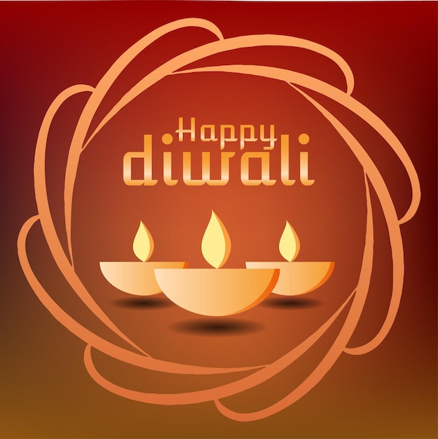 Happy Diwali creative vector background