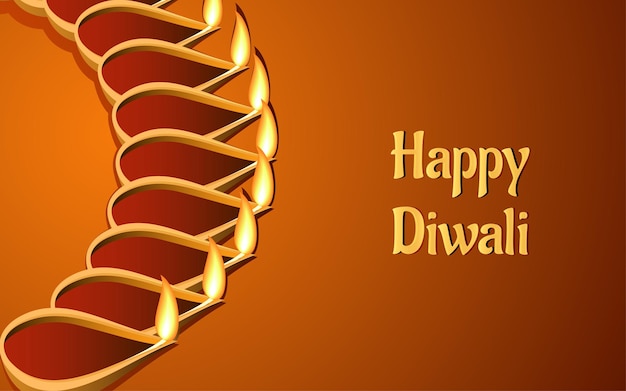 Happy Diwali creative vector background