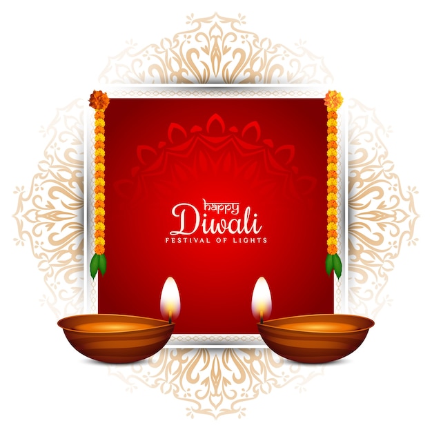Vector happy diwali cultural festival awesome background