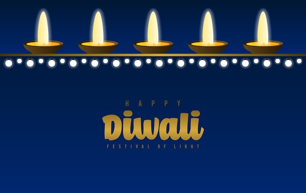 Happy diwali day background illustration