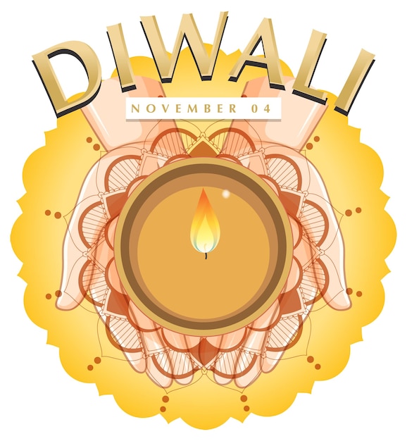 Vettore felice giorno di diwali poster design