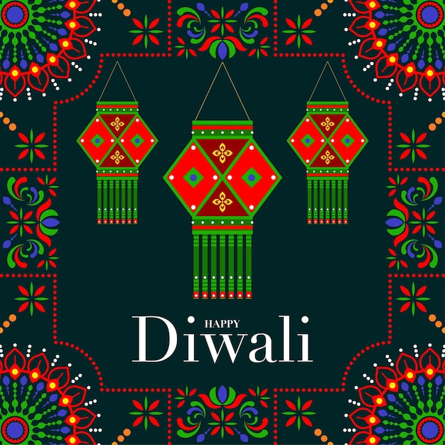 Felice diwali deepavali o dipavali il festival