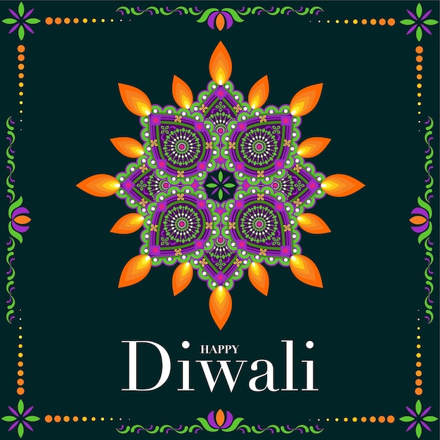 Felice diwali deepavali o dipavali il festival