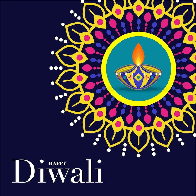 Happy Diwali, Deepavali or Dipavali the Indian festival Celebration flat design