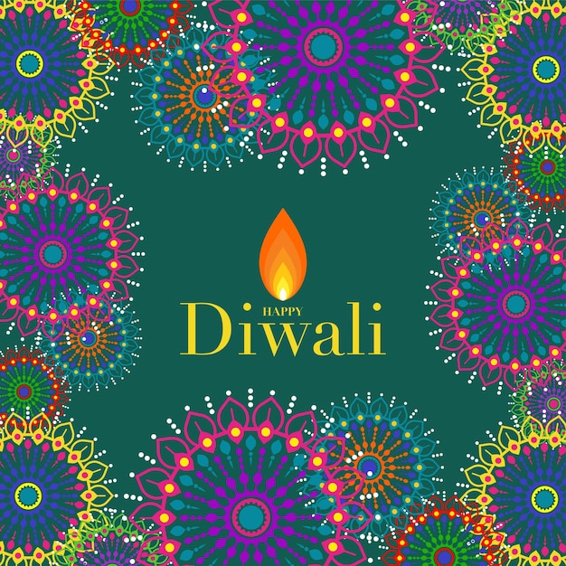 Vector happy diwali, deepavali or dipavali the indian festival celebration flat design