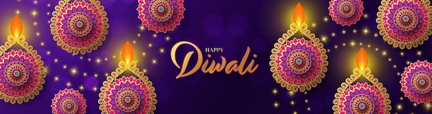 Vector happy diwali deepavali the indian festival