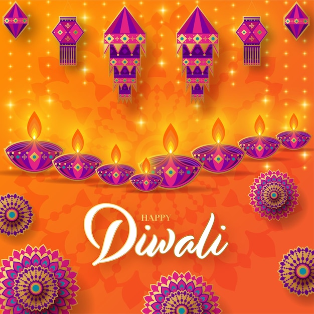 Happy diwali deepavali the indian festival