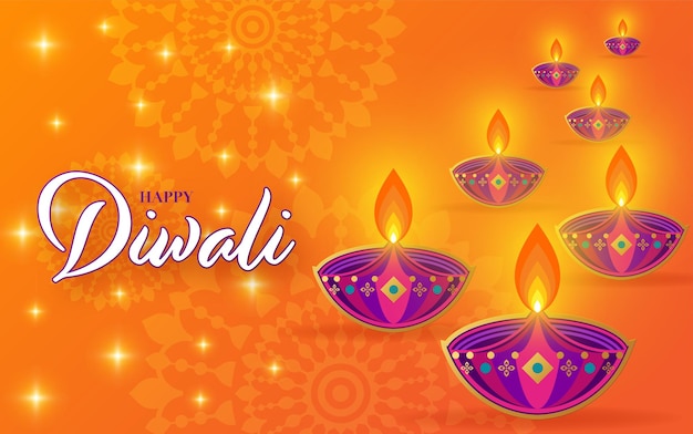 Felice diwali deepavali il festival indiano